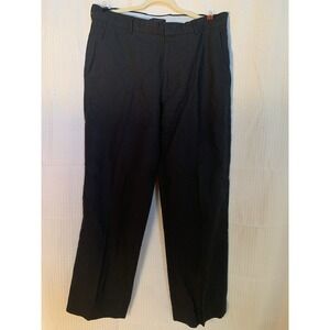Banana Republic Mens Black Straight Fit Linen Pants 36x36